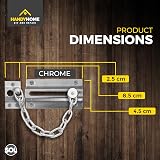 SOL 2 Pack Chrome Door Chains Front Door Security Lock with Screws view 2