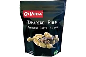 QiVeda Tamarind Pulp - Premium Semi-Seedless Paste | 14oz (400g) | Thai Me Chua