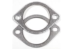 BEONEO-120-07610-0002 (3 Inch)-2 Bolt MLSG High Temp Exhaust Gasket 3" I.D. (Qty 2) - Heavy Duty be made of Metal And Fiber Laminate.