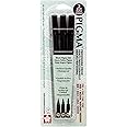 Sakura Pigma Professional Set Fine, Medium and Bold (3-PC Black Set)