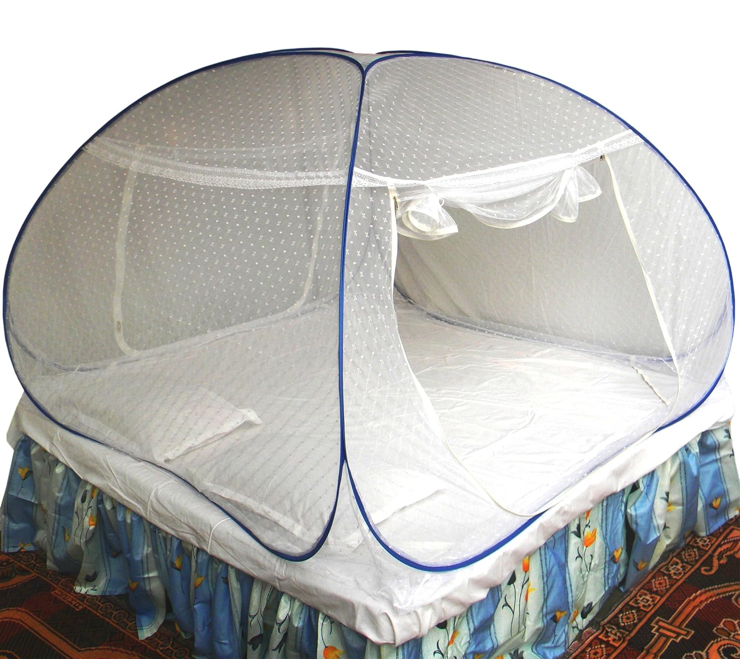 Healthy Sleeping Foldable Polyester Double Bed Mosquito Net