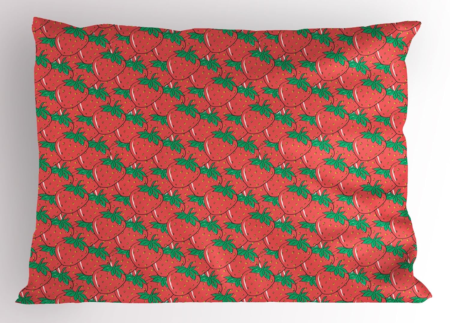 Amazon Com Ambesonne Strawberry Pillow Sham Hand Drawn Style