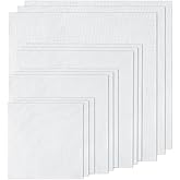XEmbro 12 PCS Aida Cloth 14 Count, 4 Sizes White Cross Stitch Fabric for Craft Embroidery, Classic Reserve Aida Cloth for Embroidery Beginner, Needlework, Cross Stitch (5.9 to 11.8inch)