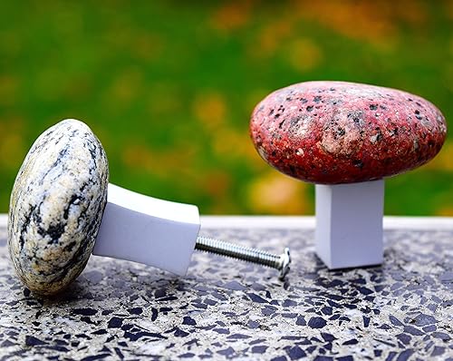Amazon Com Rock Knobs And Pulls Beach Stone Kitchen Cabinet