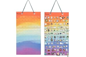 PACMAXI Hanging Brooch Pin Organizer, Display Pins Storage Case, Brooch Collection Storage Holder, Holds Up to 96 Pins.(Not I