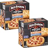 Red Baron Singles Deep Dish Pizza Variety Pack - Four Cheese Pizzas and Pepperoni Pizzas - 6 Flavors Each - 2 Pack (12 x 5.60 oz Each) - Ready Set Gourmet Donate a Meal Program