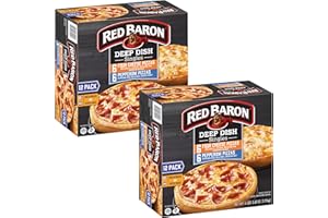 Red Baron Singles Deep Dish Pizza Variety Pack - Four Cheese Pizzas and Pepperoni Pizzas - 6 Flavors Each - 2 Pack (12 x 5.60 oz Each) - Ready Set Gourmet Donate a Meal Program