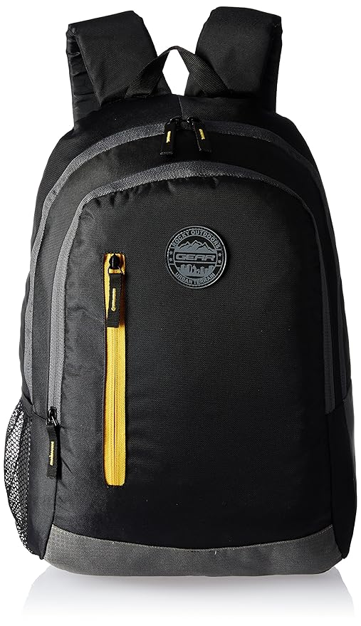 Gear 18 Ltrs Black and Yellow Backpack (BKPECOBP40112)