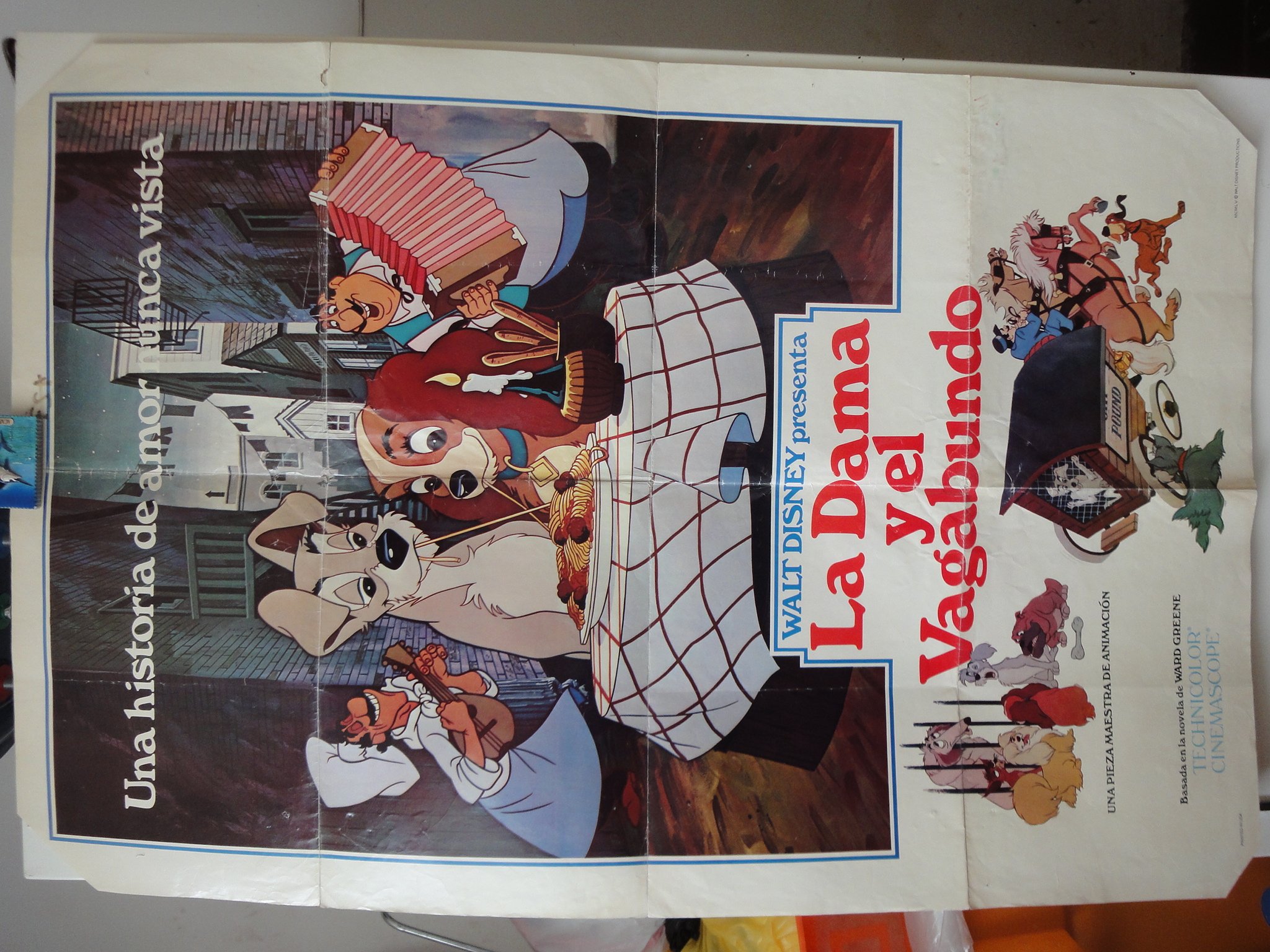 Original Spanish Movie Poster La Dama Y El Vagabundo The Lady And