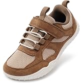 WHITIN Little/Big Kid Wide Retro Barefoot Sneakers WK102 | All-Terrain Traction, Wide Feet Friendly, Easy On/Off, Lightweight Zero-Drop for Casual Walking