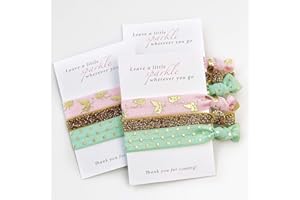 Fairy Party Favours, Hair Ties Bracelets, Birthday Themes for Girls, Baby Shower Decorations and Supplies (5 Pack)