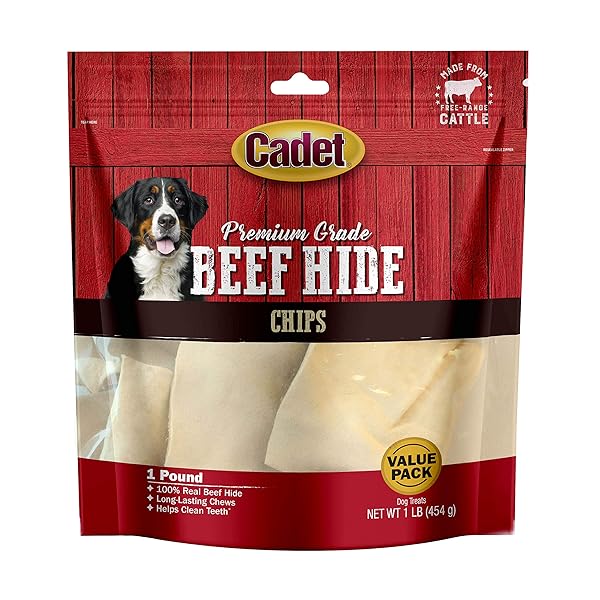 CADET PREMIUM GRADE BEEF HIDE FOR DOGS, RAWHIDE...