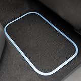 Sakura Pastel Black Floor Mats with Light Blue Trim Full Set of 4 view 4