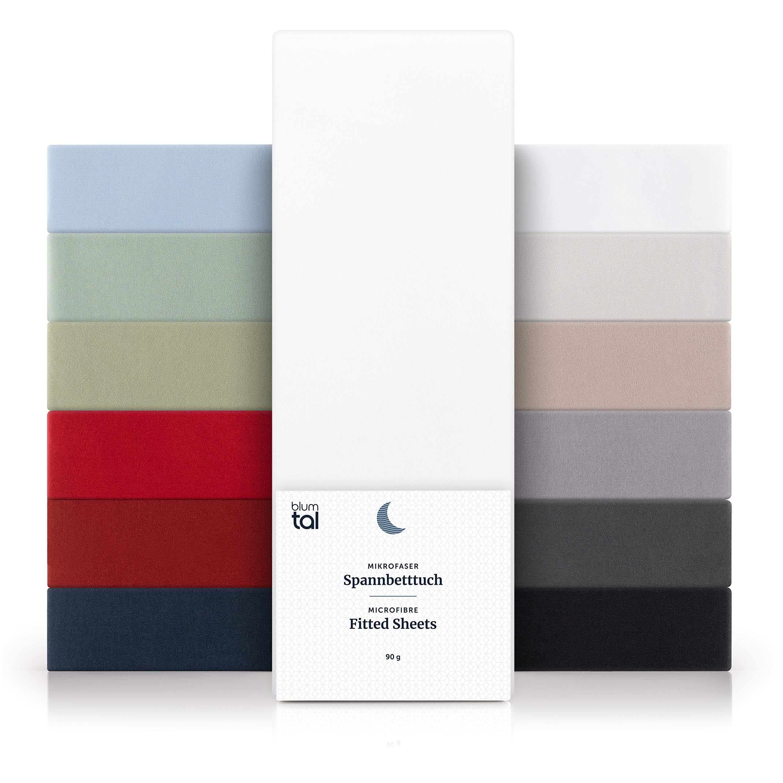 Blumtal Basics Brushed Microfibre Single Fitted Sheet - Super Soft Bed Sheets, Suitable for Mattresses With a Height up to 25 cm, White