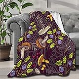 ARTIEMASTER Forest Mushroom House Blanket Soft and Lightweight Flannel Throw Suitable for Use in Bed, Living Room and Travel 