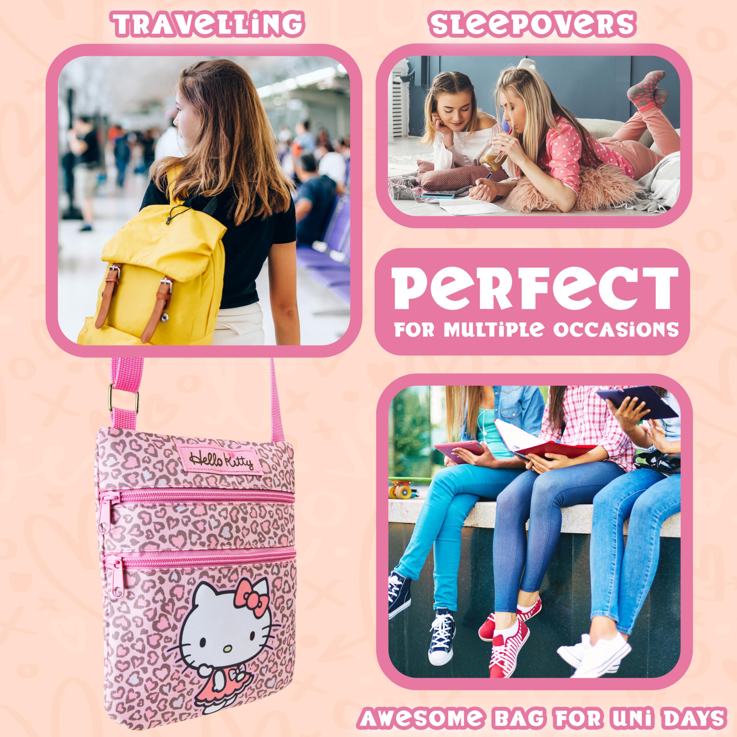 Hello Kitty Sanrio Bag Girls Teens Women Kawaii Anime Shoulder Cross Body Bag Kuromi My Melody Fashion Shopping Travel Gifts