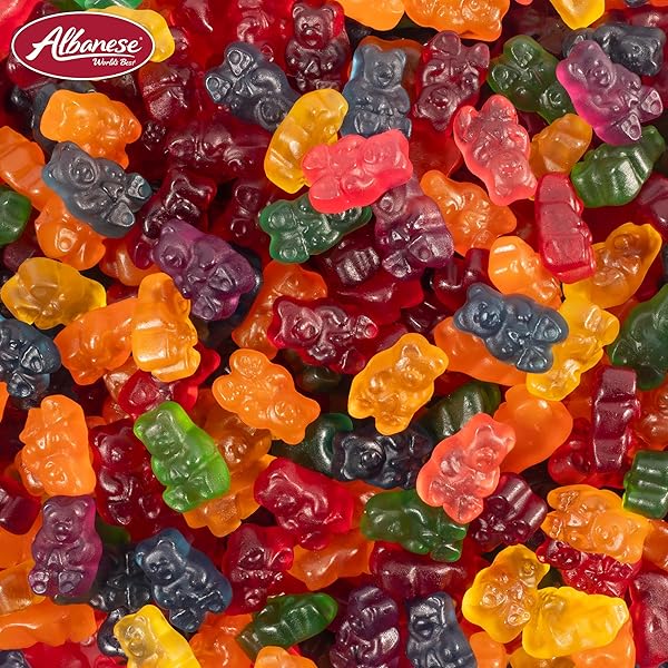 ALBANESE WORLD’S BEST TRUE TO FRUIT™ – AMERICAN FAVORITE FRUITS GUMMIES, 18.75OZ BAG OF CANDY