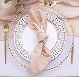 JINVASE Dinner Cloth Napkins Bulk,100% Natural Soft