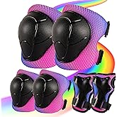 Knee Pads for Kids 3-14 Years Toddler Knee and Elbow Pads with Wrist Guards for Bicycle Scooter Roller Skates Skateboarding