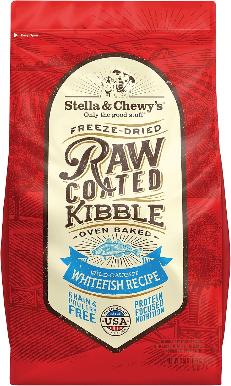 stella and chewy raw coated kibble whitefish