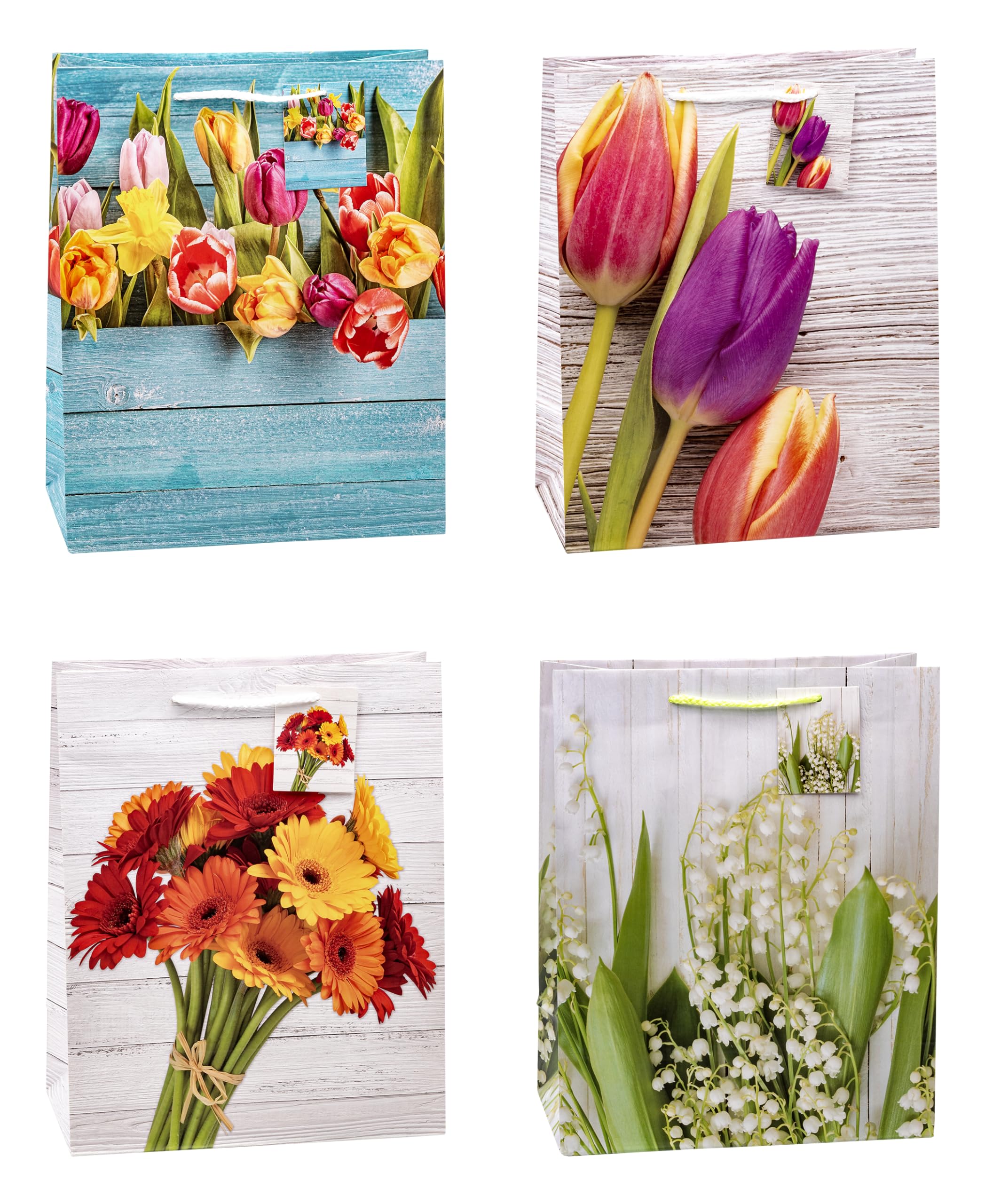 TSI 82316 Spring Gift Bags Large 32 x 26 x 13.5 cm Pack of 12