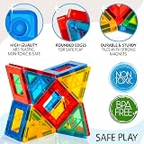 SUNNY AUNTIE Magnetic Tiles 150 Piece Set with Storage Bag STEM Toy for Kids view 5