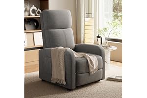 Plush Recliner Chair, Adjustable Single Sofa, with Tall Back & Wide Arms, Comfort Recliner Ergonomic, with Side Pocket, for L