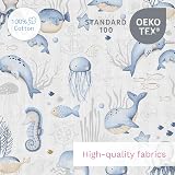 Baby Comfort 2-Piece Toddler Duvet & Pillow Set Ocean 120x90 cm 100% Cotton view 7