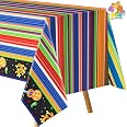 Buryeah 12-Pack Mexican Fiesta Tablecloths - 54"x108" Disposable Plastic Cinco De Mayo Party Decor - View #4