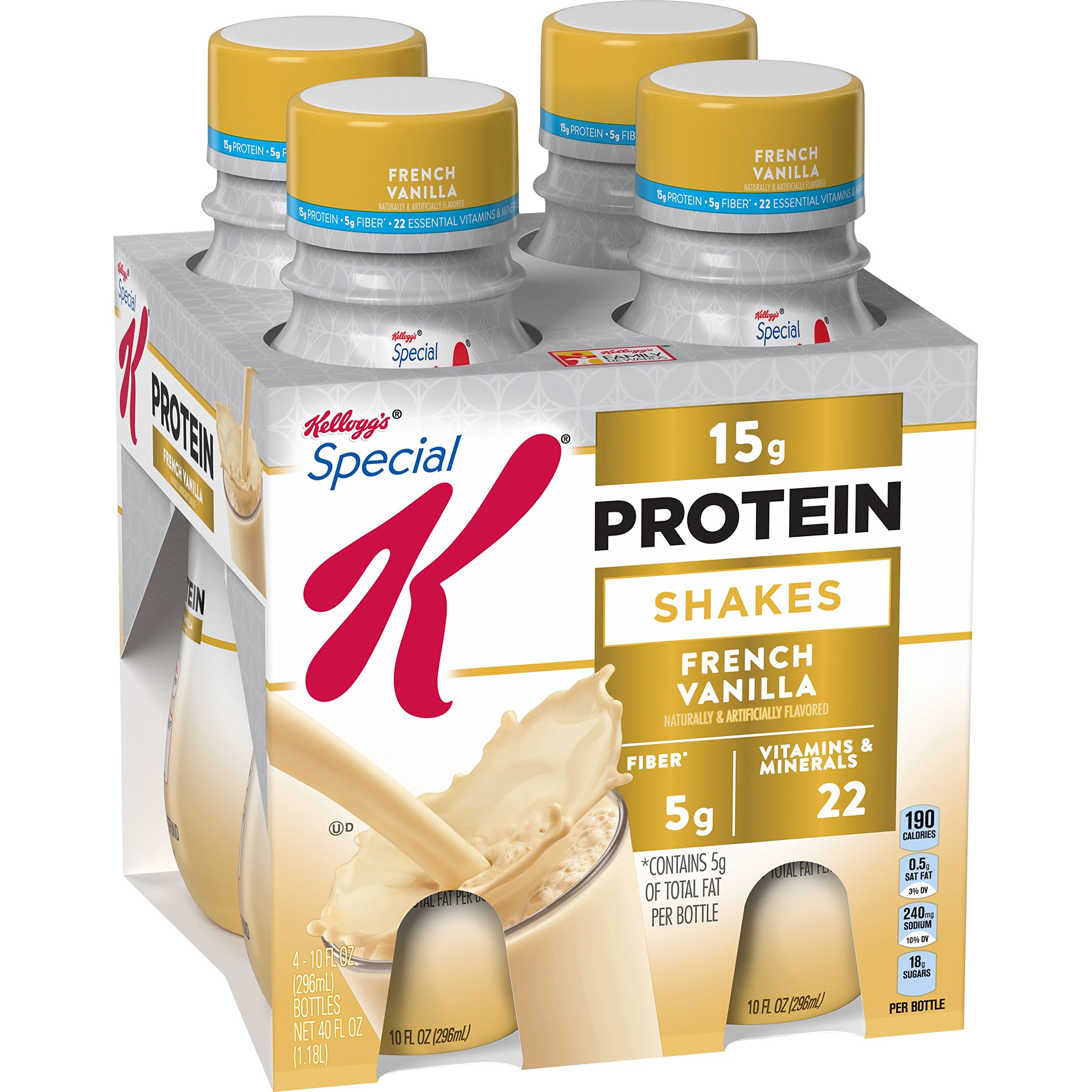 Special K Protein Shakes, Strawberry, 4Count 10oz. Bottles (Pack of 6) Protein