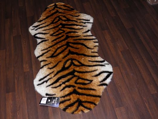 Discount Flooring Kunstfell Teppich 70 Cm X 140 Cm In Tiger Print