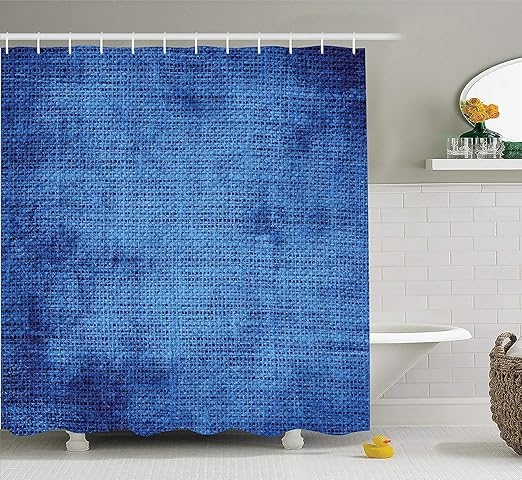 Amazon Com Ambesonne Navy Blue Decor Collection Faded Burlap