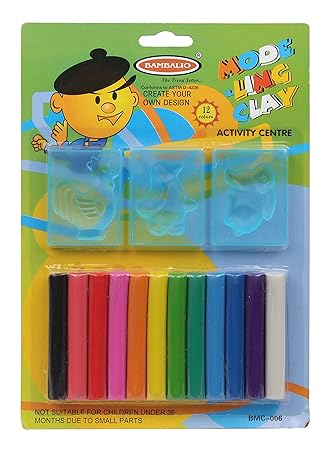 Bambalio BMC-006 Modelling Clay With 3 Moulds Pack Of 3