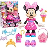 Disney Junior Sweets & Treats Minnie Mouse, Interactive 10-Inch Doll with Lights, Sounds, and Accessories, Officially License