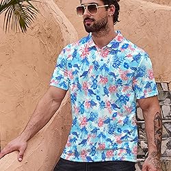 Xdceu Turtle Polo Shirt for Men Men's Turtle Print
