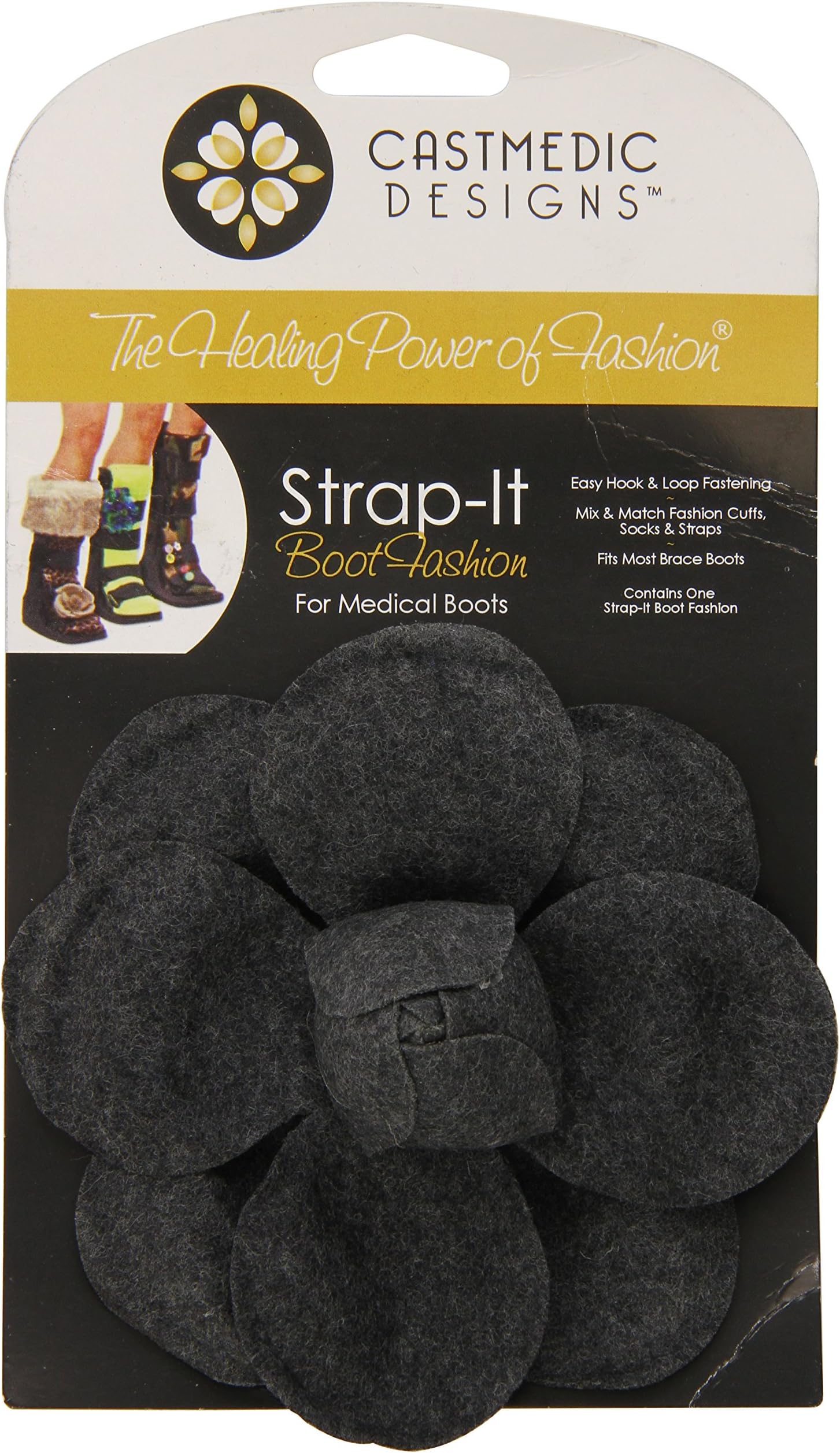 CastMedic Designs Strap-It Flower Wool, Grey