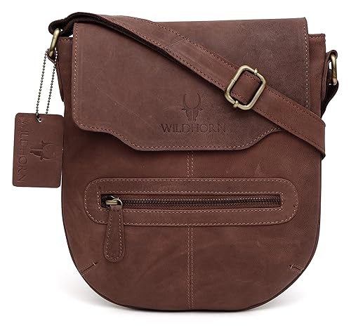 WildHorn Urban Edge Genuine Leather Messenger Bag