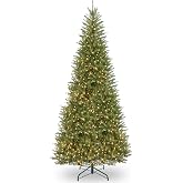 National Tree Company 12ft Pre-Lit Dunhill Fir Slim Christmas Tree | 1,000 Clear Lights, 6,546 Tips, Includes Stand, Artificial, Green