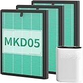 3 Pack MK-D05 Air Filter Replacement for MKD05 Air Purifier, 4-in-1 High-Efficiency Filter - Pet Dander Version, Green