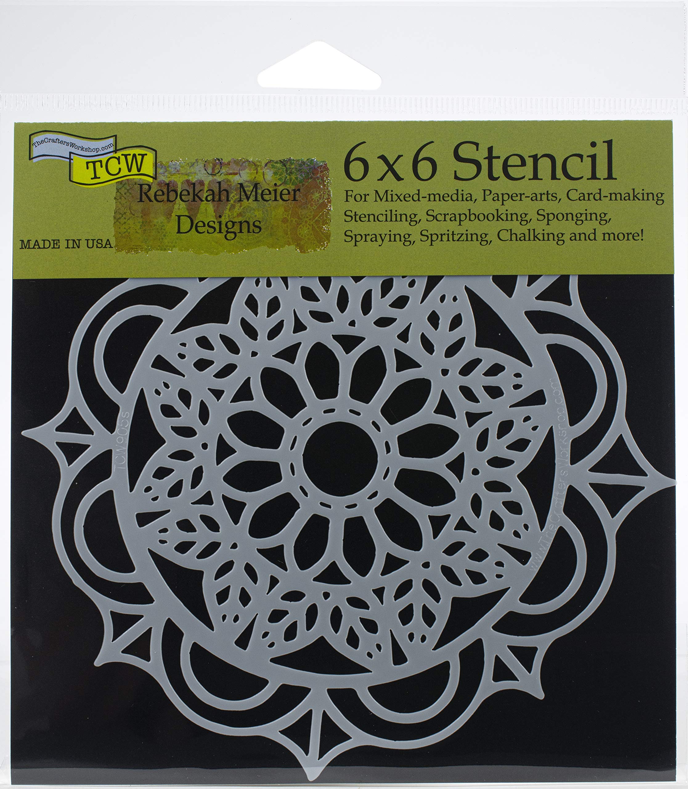 The Crafters Workshop TEMPLATES 6"X6" EMBLM, Leaf Emblem, One Size