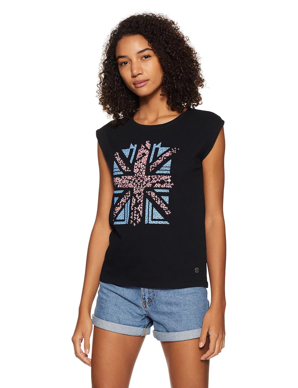 pepe jeans women's solid t-shirt