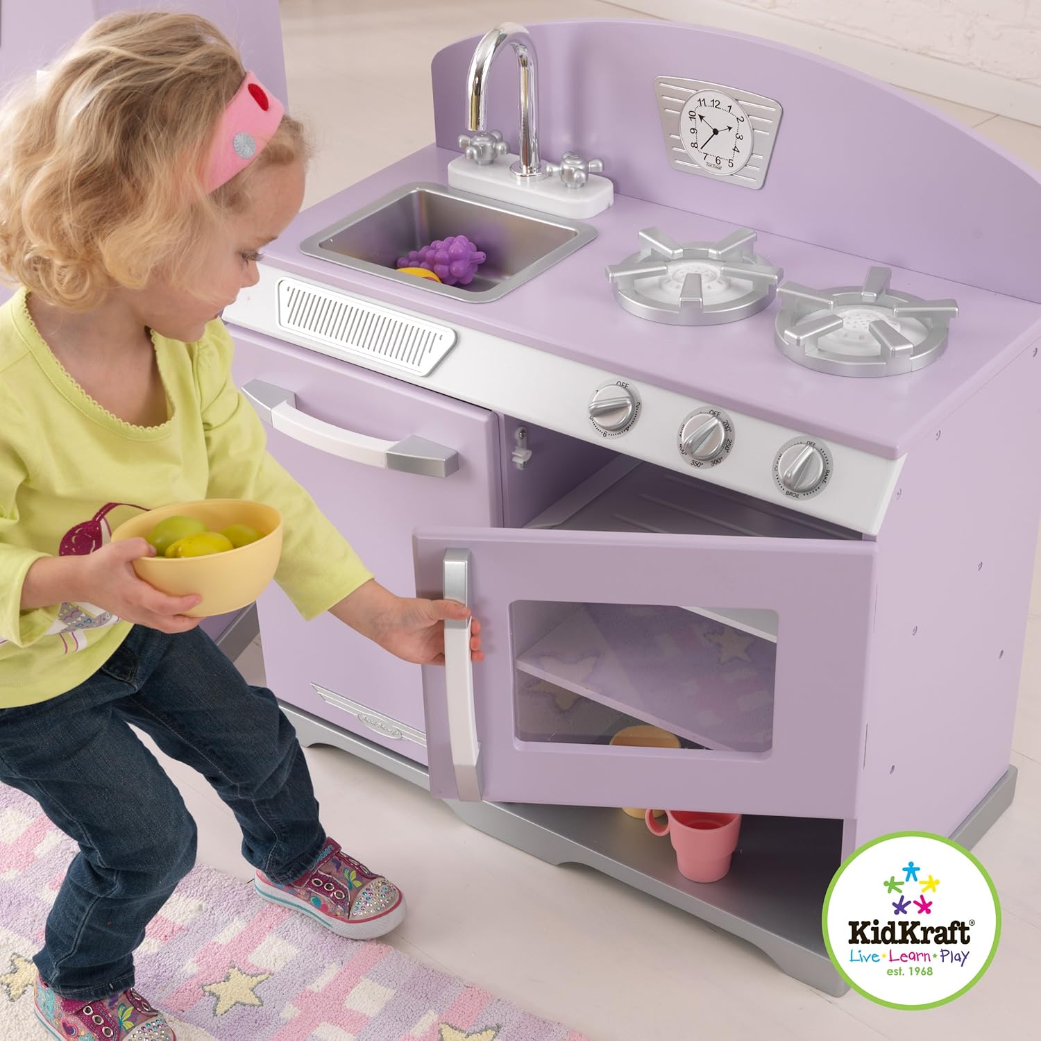 kidkraft retro kitchen refrigerator