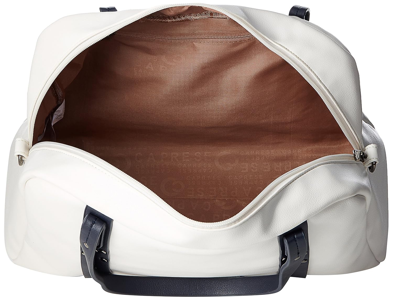 caprese kia women's satchel (white and navy) ()