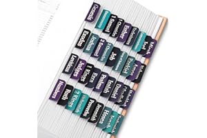 Mr. Pen- Bible Tabs, 75 Tabs, Celestial Symphony, Silver Foil Embossed Lettering, Laminated Bible Tabs for Women and Men