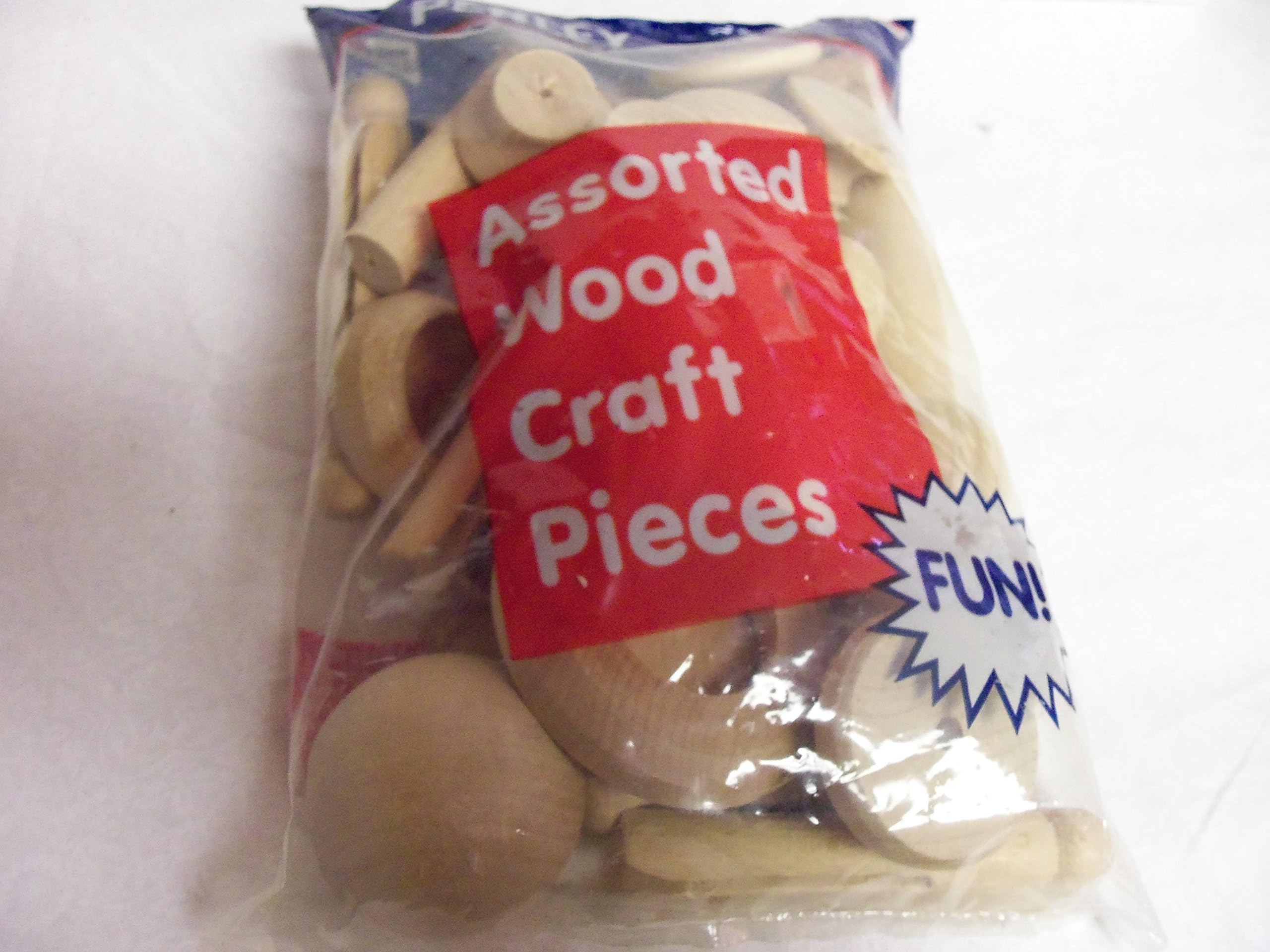 Assorted Unfinished Wood Craft Pieces (1 Pound)