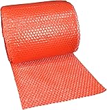 UBOXES Small Bubble Cushioning Wrap 60' 3/16", Bubble Roll 12" Wide, Perforated Every 12", Red (BUBBSMA12RED)