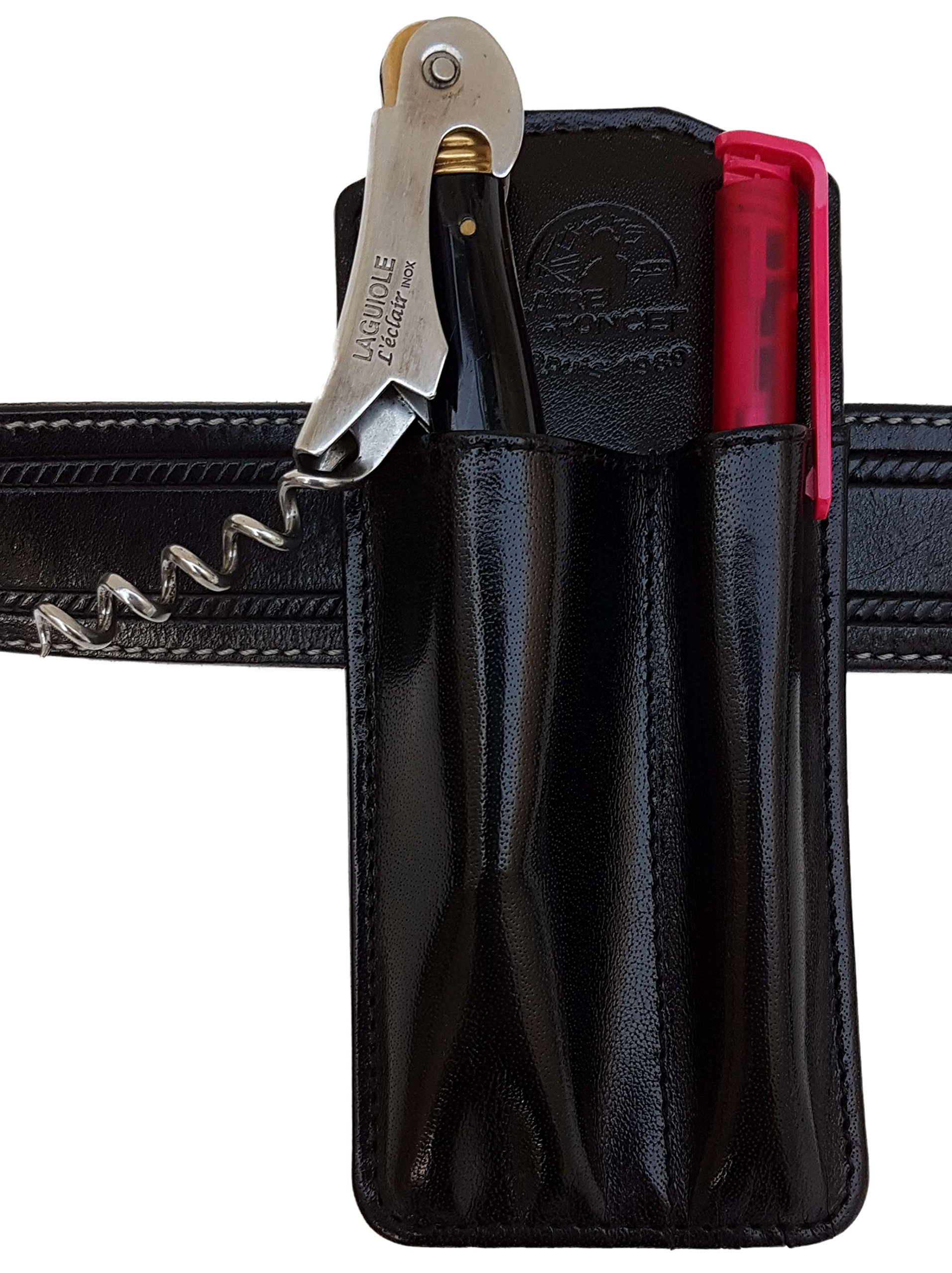 CLAIREFONCET Belt Case Corkscrew Bottle Opener / Pen or Holster