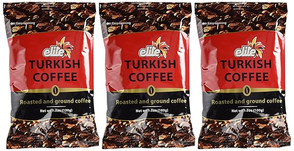 ELITE TURKISH COFFEE ROASTED AND GROUND 3.5 OUNCE...