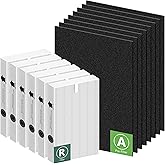 HPA300 HEPA Filter Replacement for Honeywell HPA300 Series Air Purifiers HPA300, HPA300VP, HPA304 HPA3300, Replace HRF-R3 (6 Ture HEPA R Replacement Filters + 8 Activated Carbon Pre-Filter) by Funmit