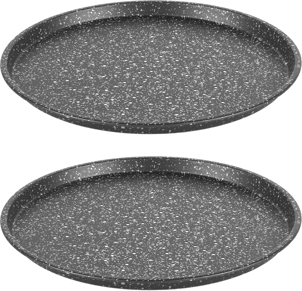 Salter Megastone Pizza Pans Set of 2, 29 cm Non-Stick Perforated Carbon Steel